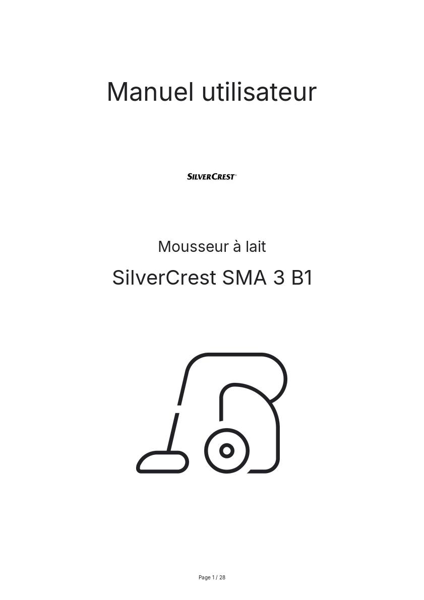 Image de la première page du manuel de l'appareil SMA 3 B1