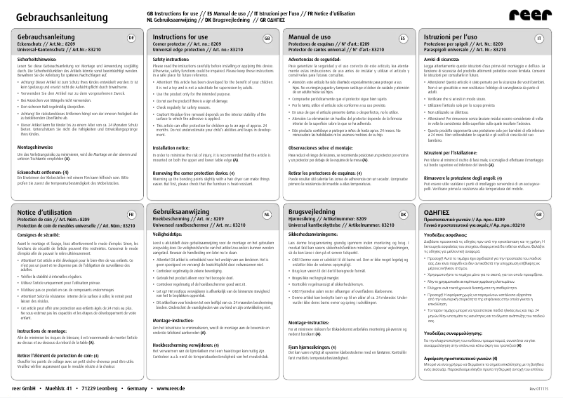 Image de la première page du manuel de l'appareil 8209