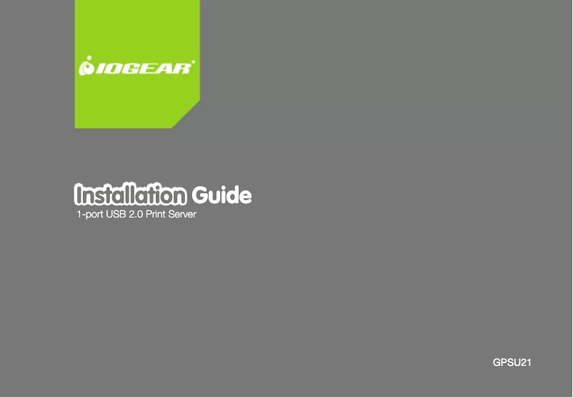 Page n°1 - Manuel utilisateur iogear GPSU21