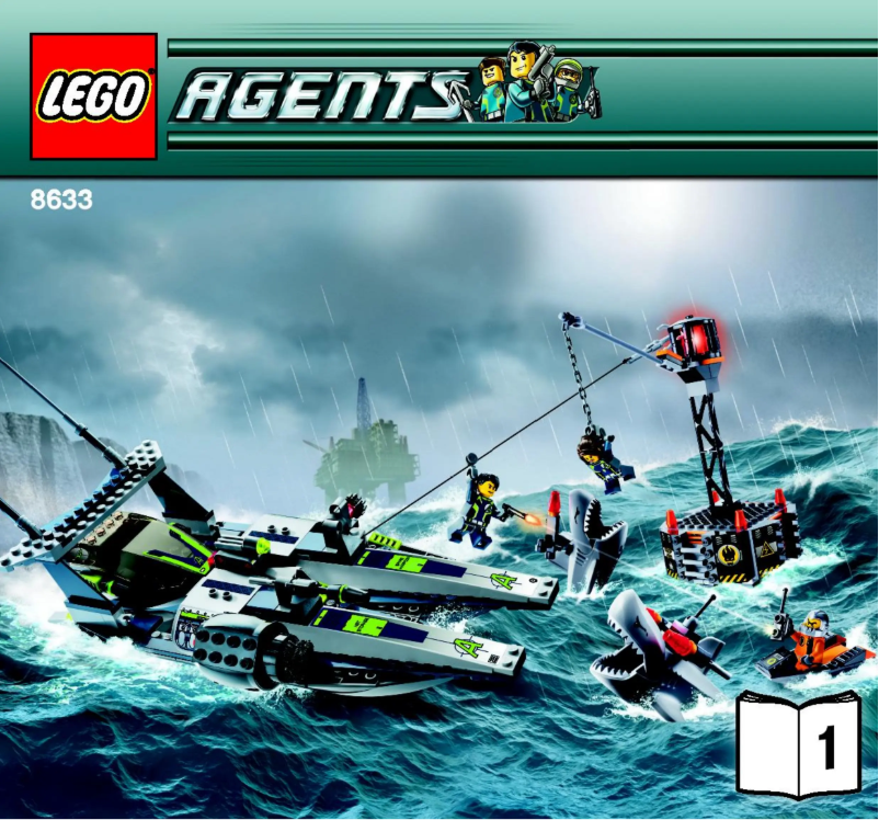 Page 1 de la notice Consignes visuelles Lego Agents 8633