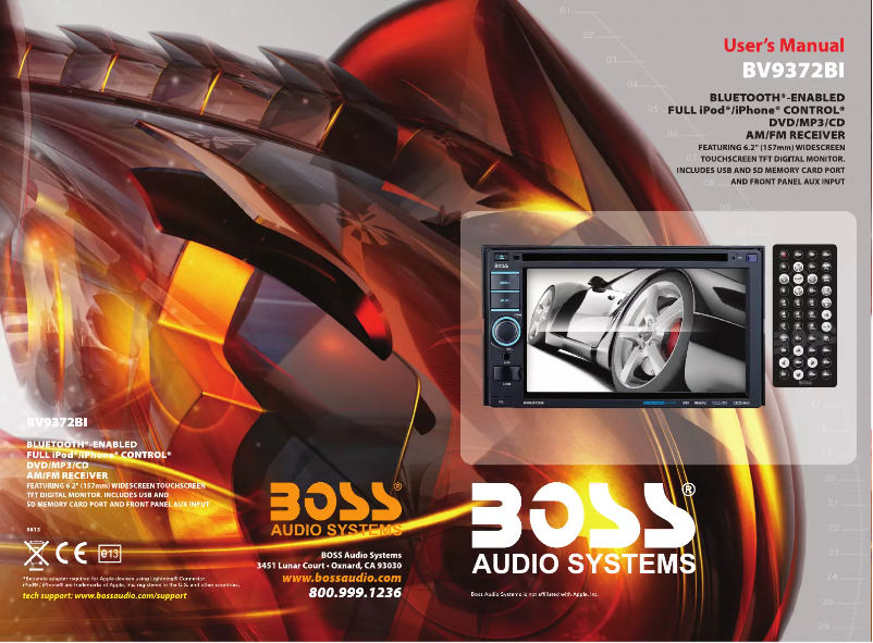 Page 1 de la notice Manuel utilisateur Boss BV9372BI