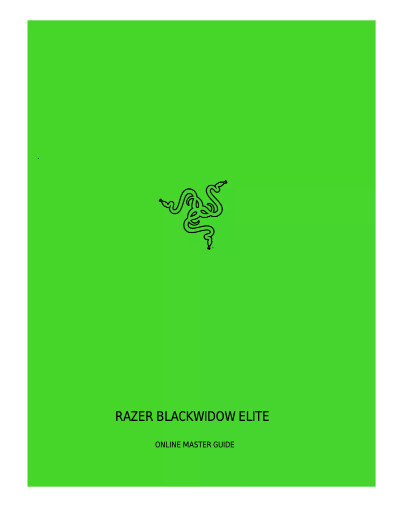 Page 1 de la notice Manuel utilisateur Razer BlackWidow Elite
