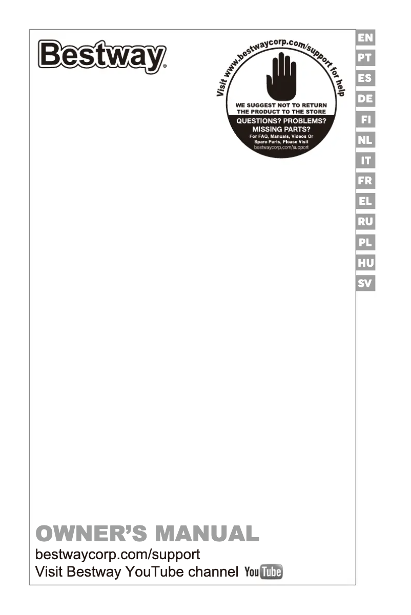 Page 1 de la notice Manuel utilisateur Bestway H2OGO! 53385