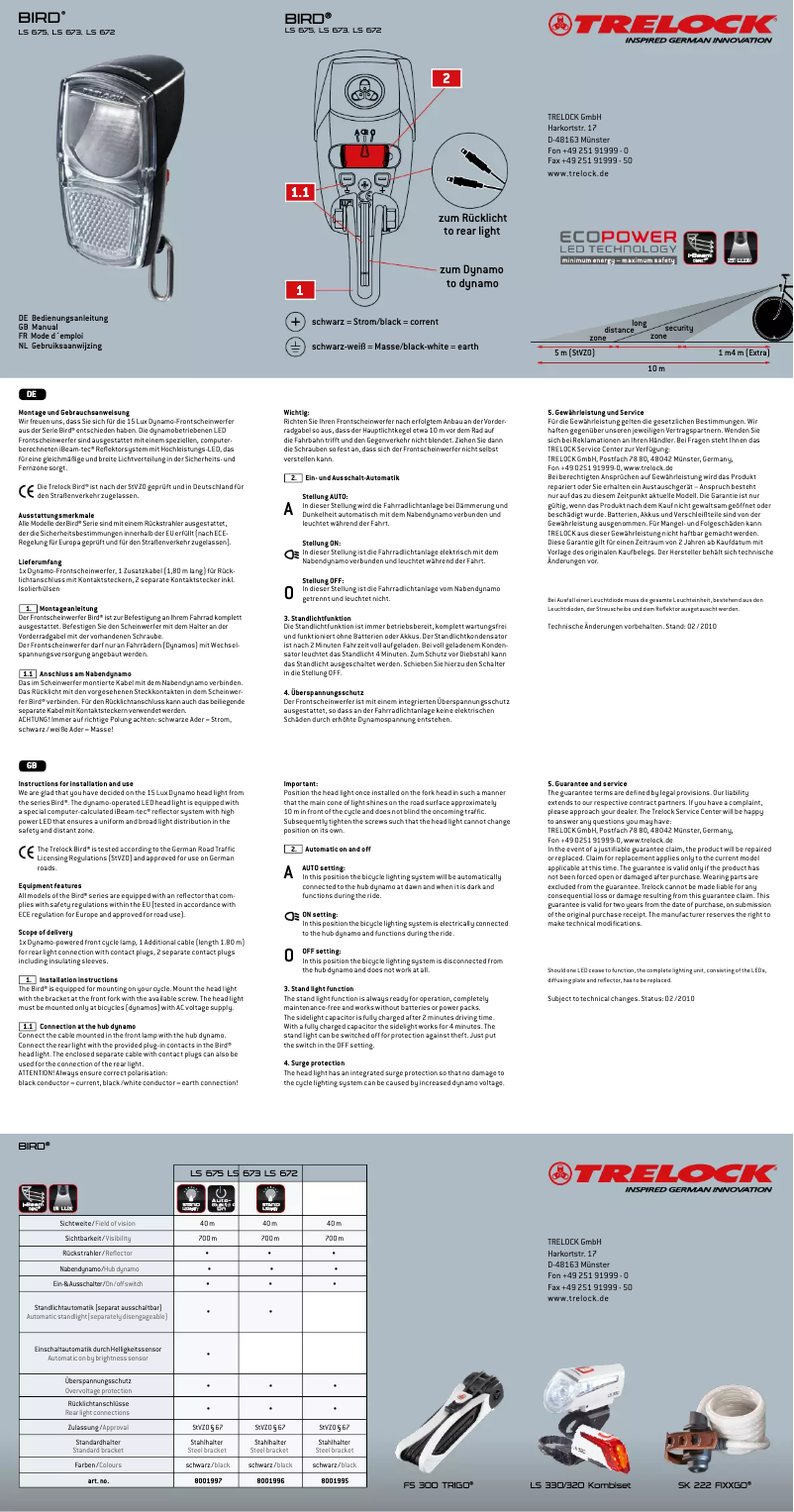 Image de la première page du manuel de l'appareil LS 675