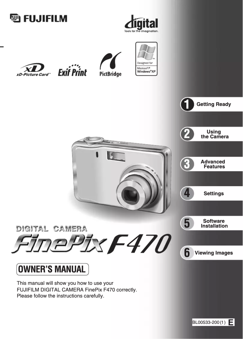 Page n°1 - Manuel utilisateur Fujifilm FinePix F470