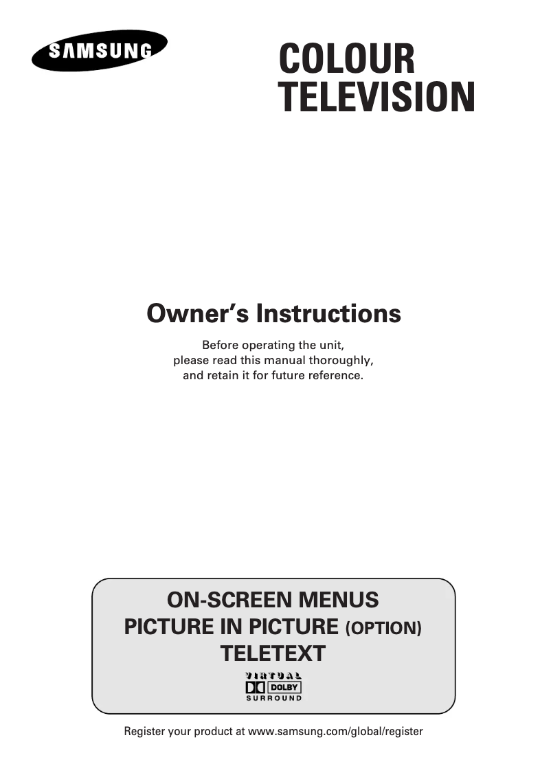 Page n°1 - Manuel utilisateur Samsung WS-28M166VGX