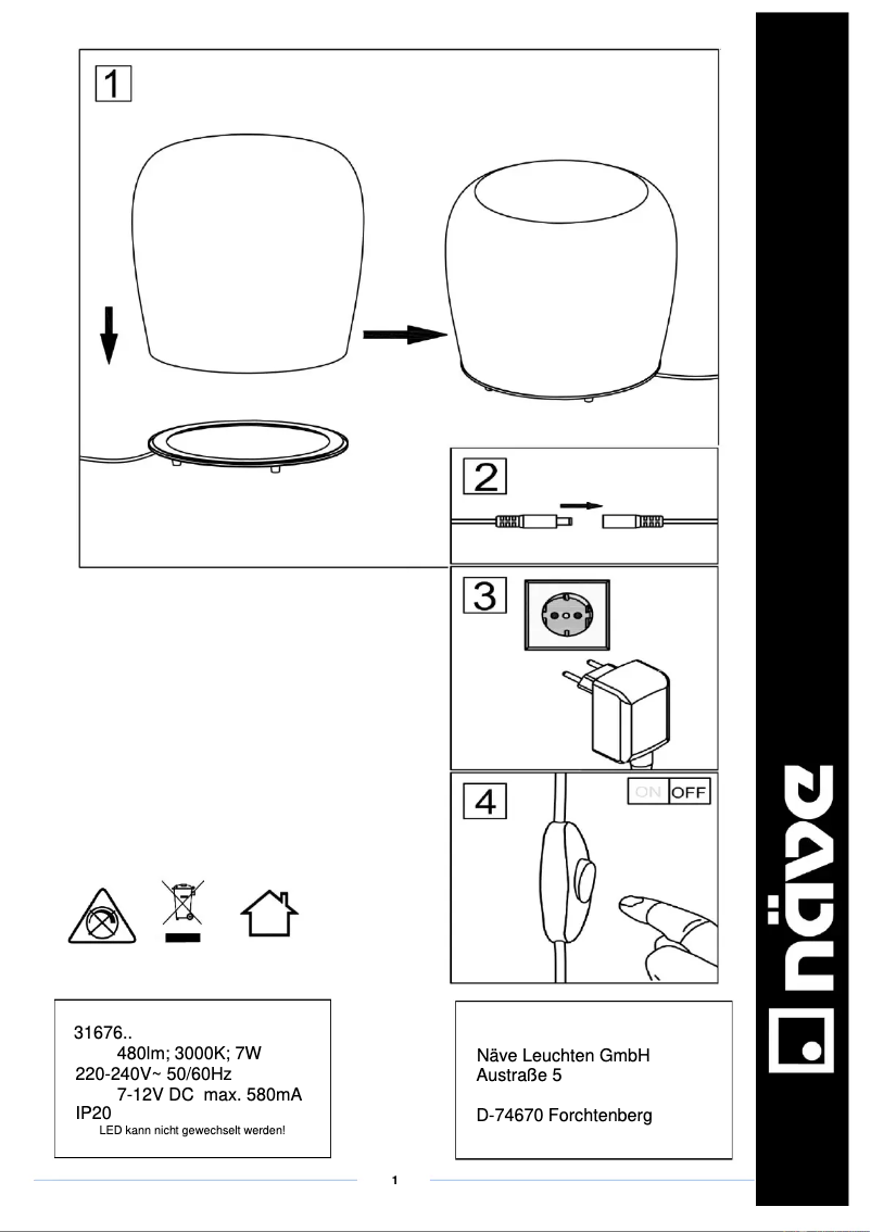 Page n°1 - Manuel utilisateur Näve Smoky