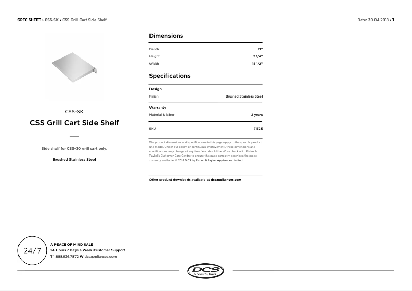 Image de la première page du manuel de l'appareil CSS-SK