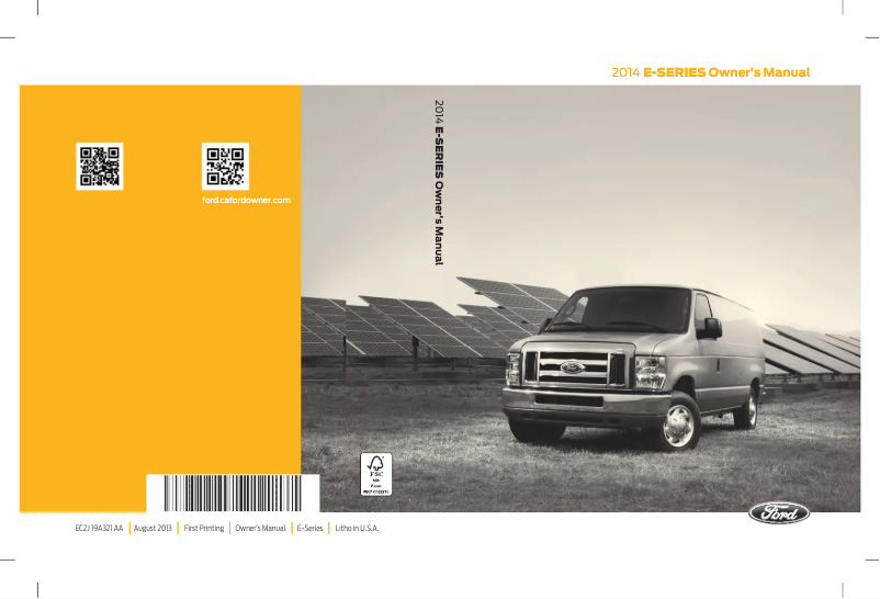 Page 1 de la notice Manuel utilisateur Ford E-Series (2014)