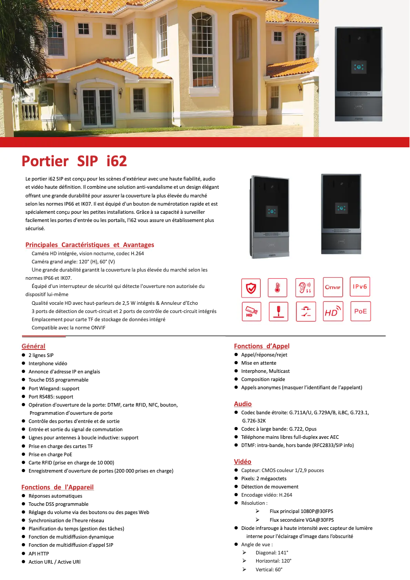 First page image of the manual for i62