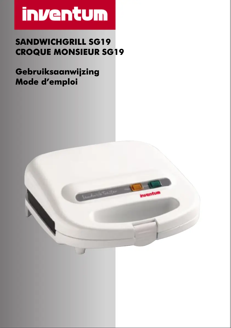 Image de la première page du manuel de l'appareil SG19