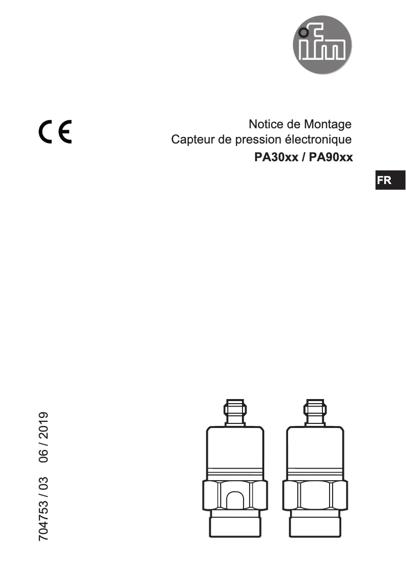 Page n°1 - Manuel utilisateur IFM PA3028