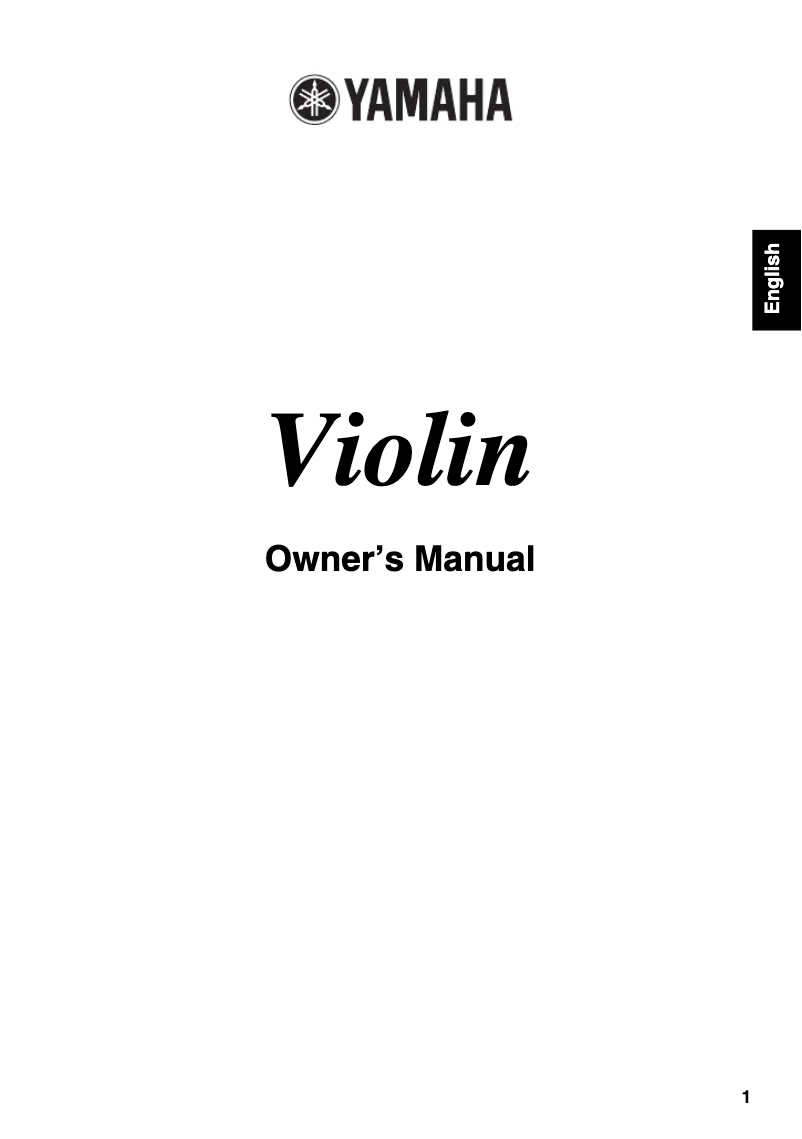 Page n°1 - Manuel utilisateur Yamaha YVN100S