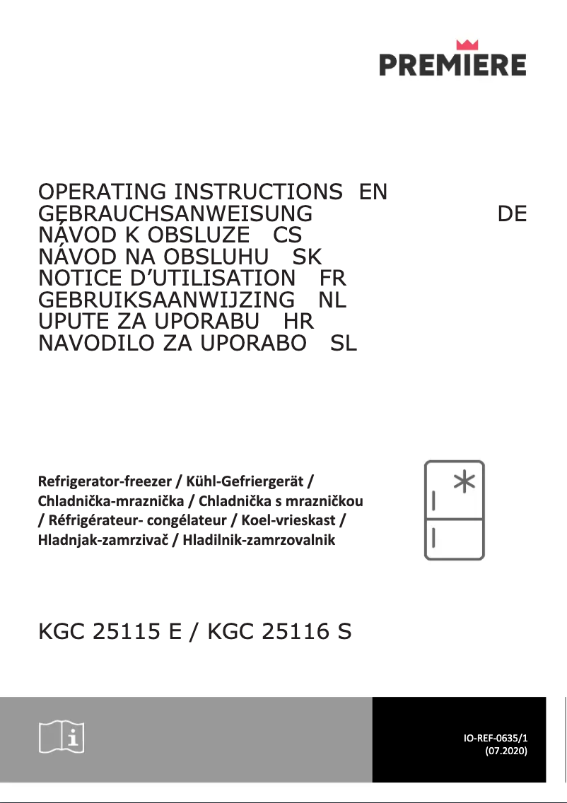 Page 1 de la notice Manuel utilisateur Amica KGC 25116 S