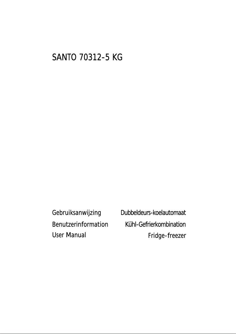 Image de la première page du manuel de l'appareil Santo 70312