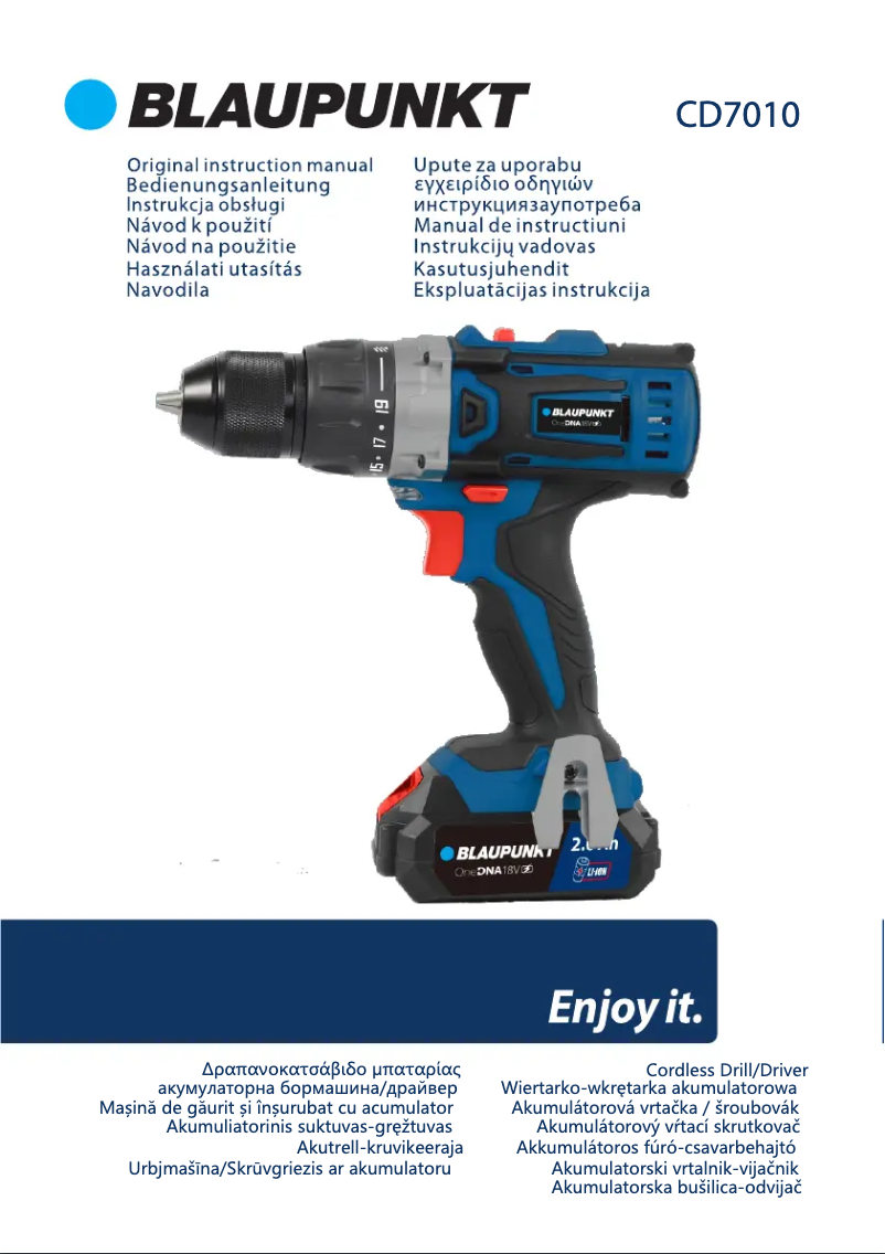 Page n°1 - Manuel utilisateur Blaupunkt CD7010