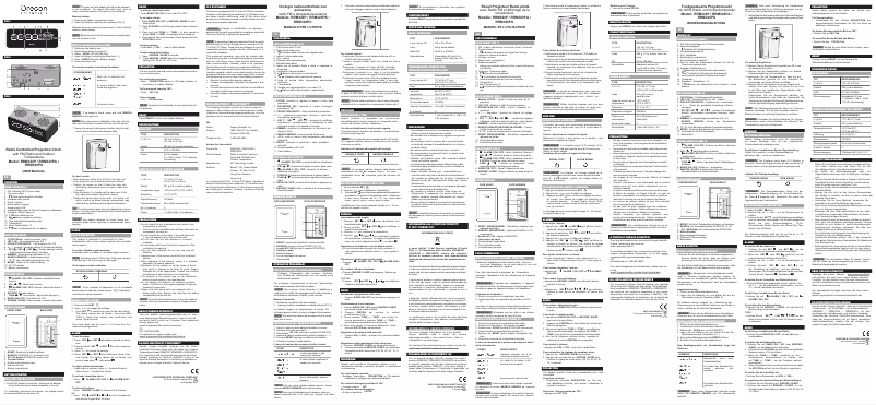 Page 1 de la notice Manuel utilisateur Oregon Scientific RRM 320P