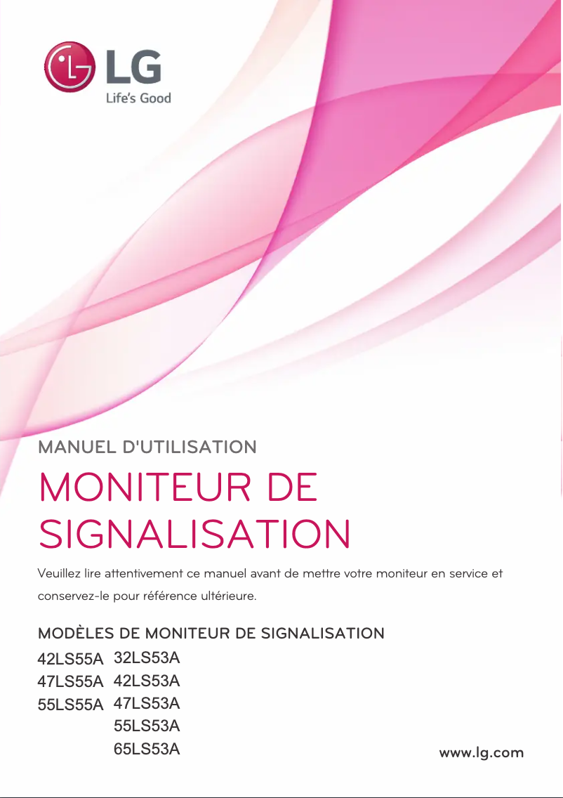 Page n°1 - Manuel utilisateur LG 47LS53A