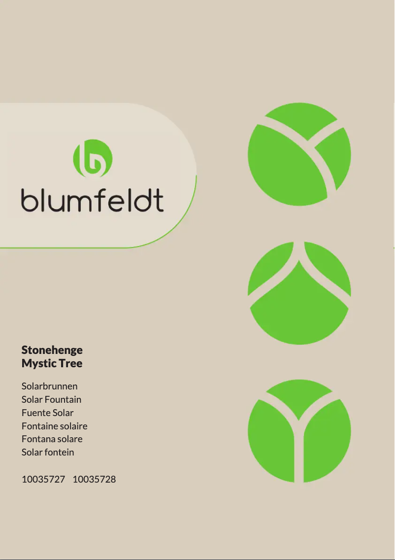 Page n°1 - Manuel utilisateur Blumfeldt Stonehenge