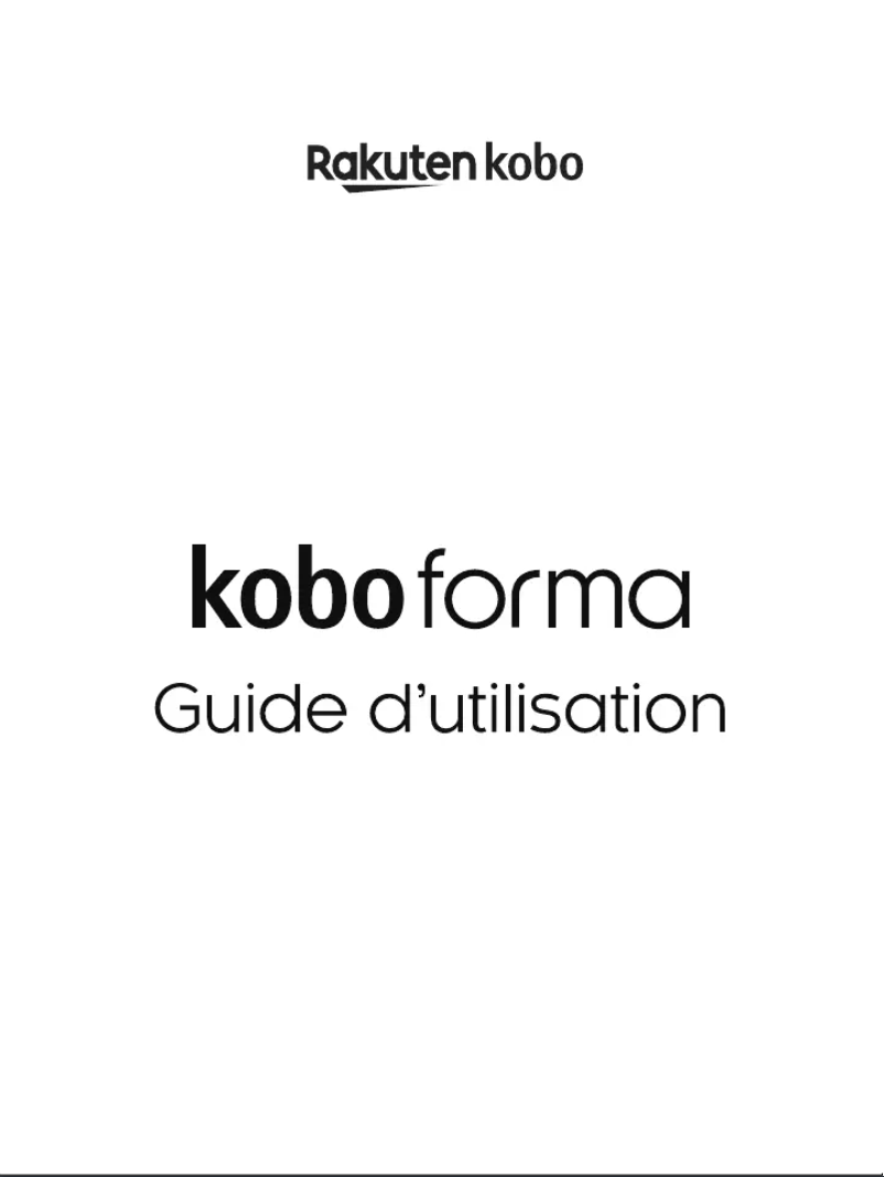 Page 1 de la notice Manuel utilisateur Kobo Forma