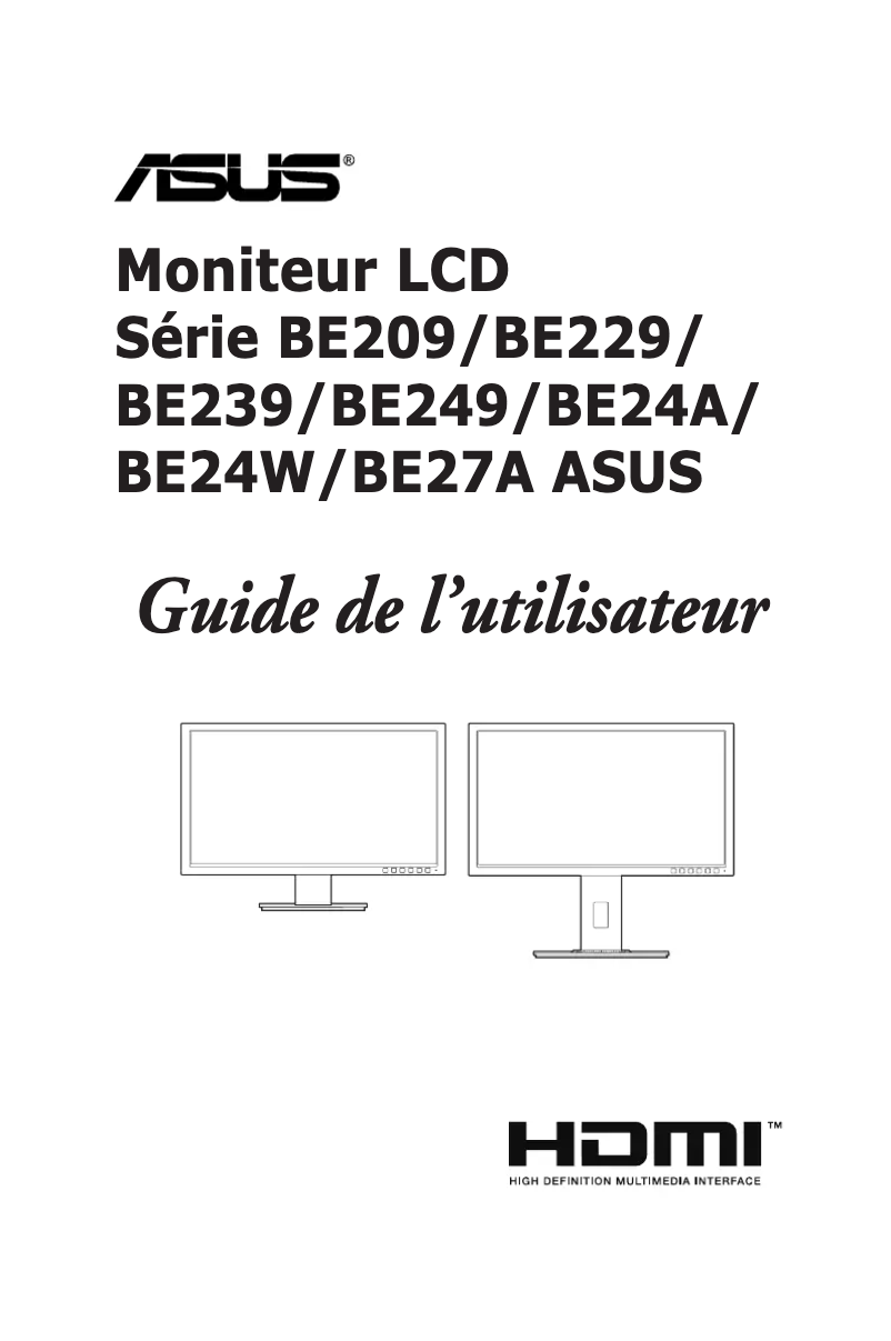 Page n°1 - Manuel utilisateur Asus BE239QLB
