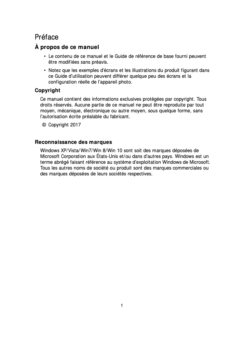 Page 1 de la notice Manuel utilisateur Rollei Compactline 800