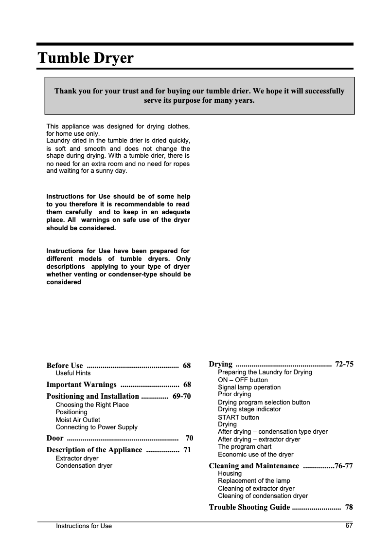 Image de la première page du manuel de l'appareil WT 981