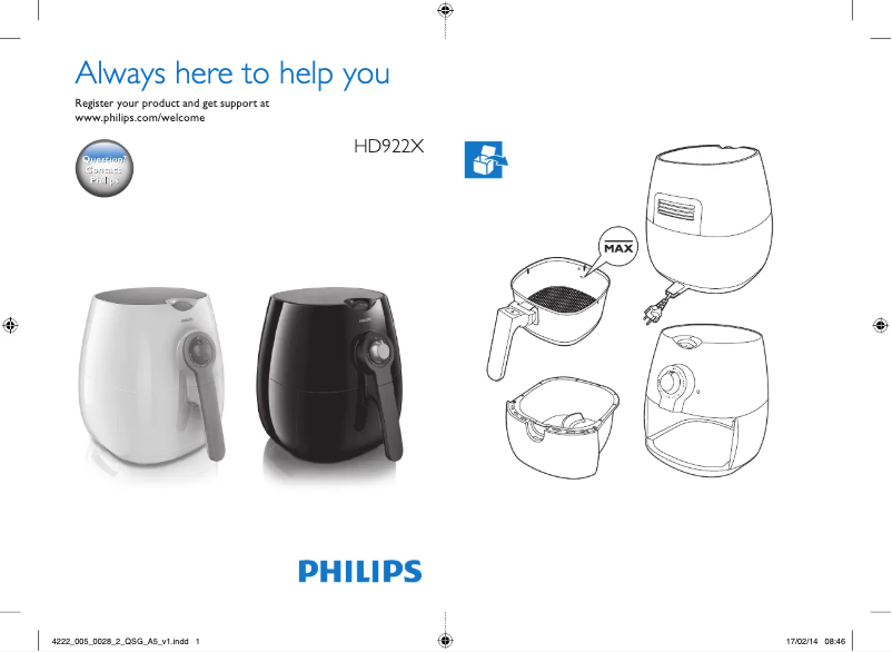 Page n°1 - Manuel utilisateur Philips Viva Collection Airfryer HD9229