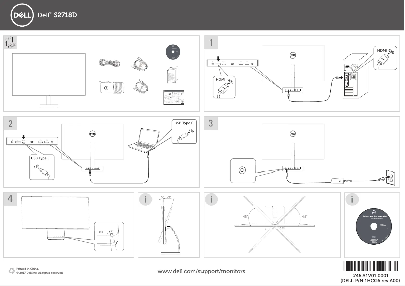 Page 1 de la notice Manuel utilisateur Dell S2718D