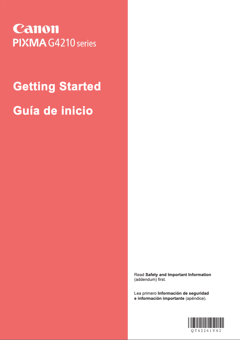 Page 1 de la notice Manuel utilisateur Canon Pixma G4210