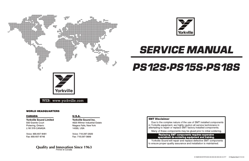 Page 1 de la notice Manuel utilisateur Yorkville Parasource PS12S