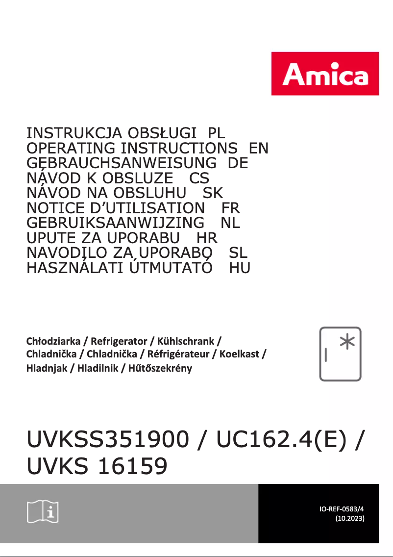 Page n°1 - Manuel utilisateur Amica UC162.4