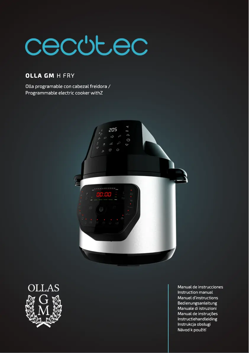 Page 1 de la notice Manuel utilisateur Cecotec Olla GM H Fry