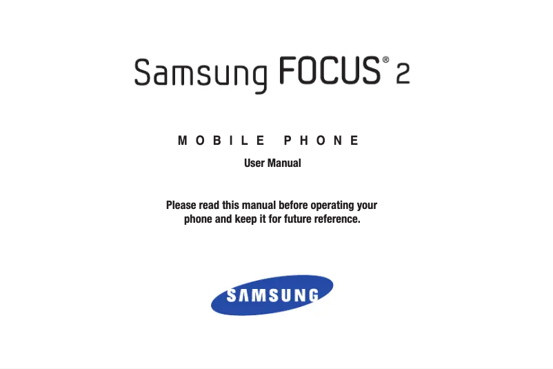 Image de la première page du manuel de l'appareil Focus 2