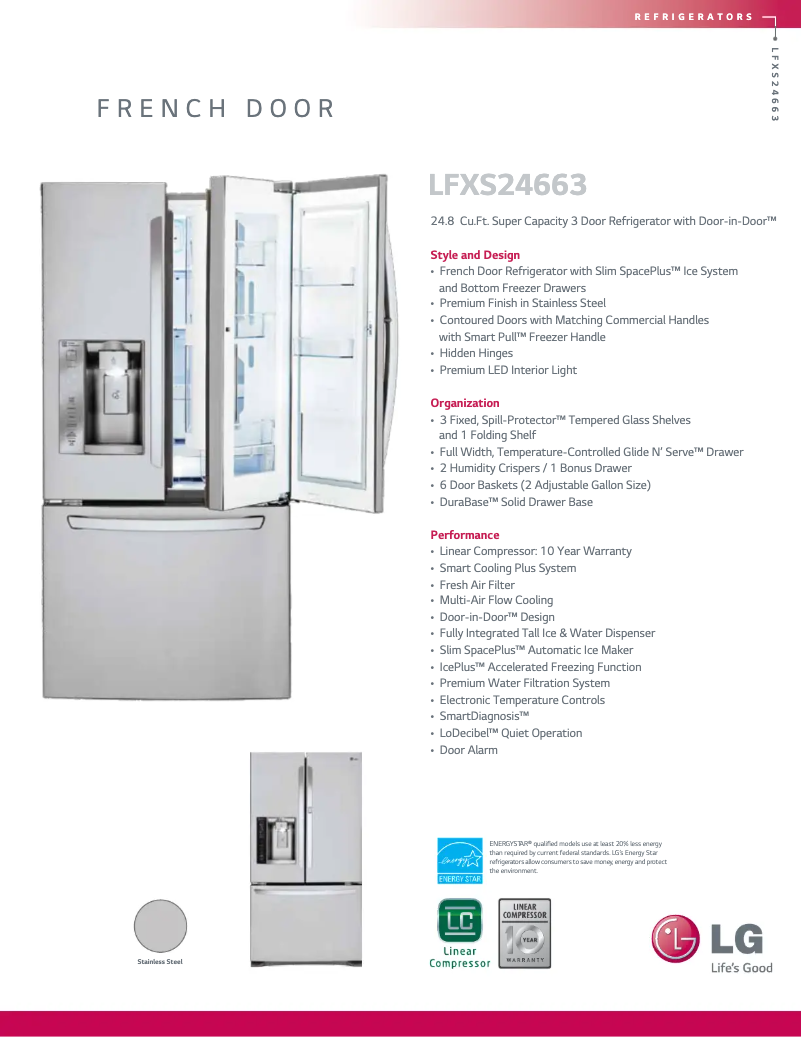 Image de la première page du manuel de l'appareil LFXS24663S