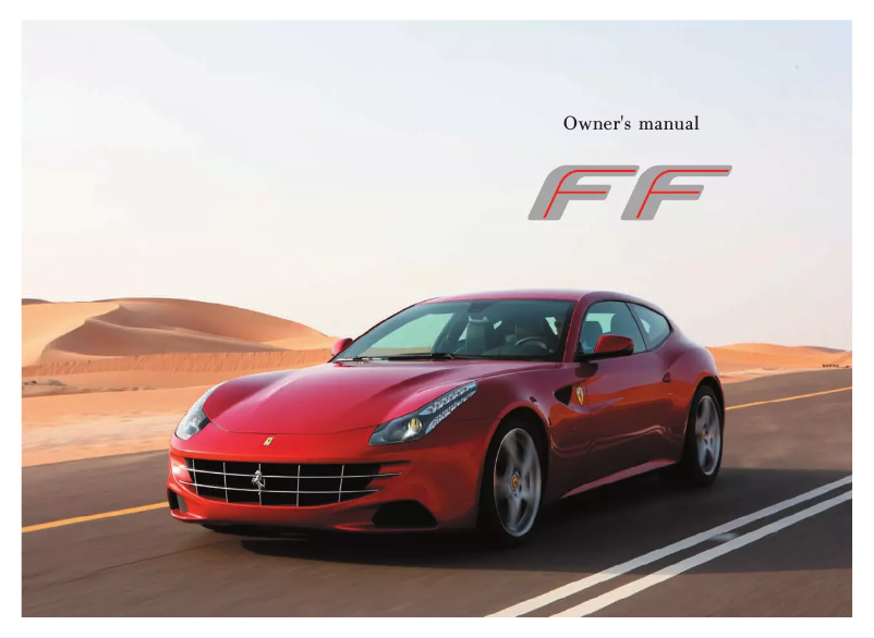 Page 1 de la notice Manuel utilisateur Ferrari FF (2011)