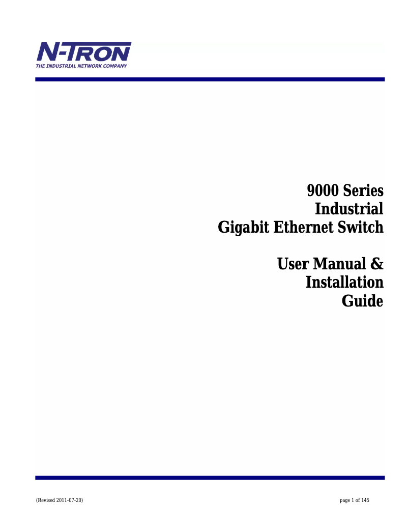 Page n°1 - Manuel utilisateur Red Lion 9004FX-ST