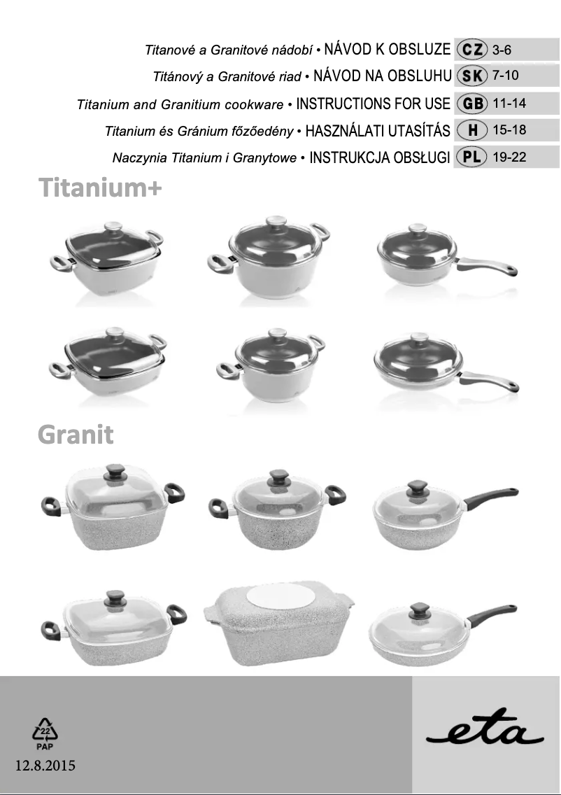 Image de la première page du manuel de l'appareil Titanium Plus 6962 90000