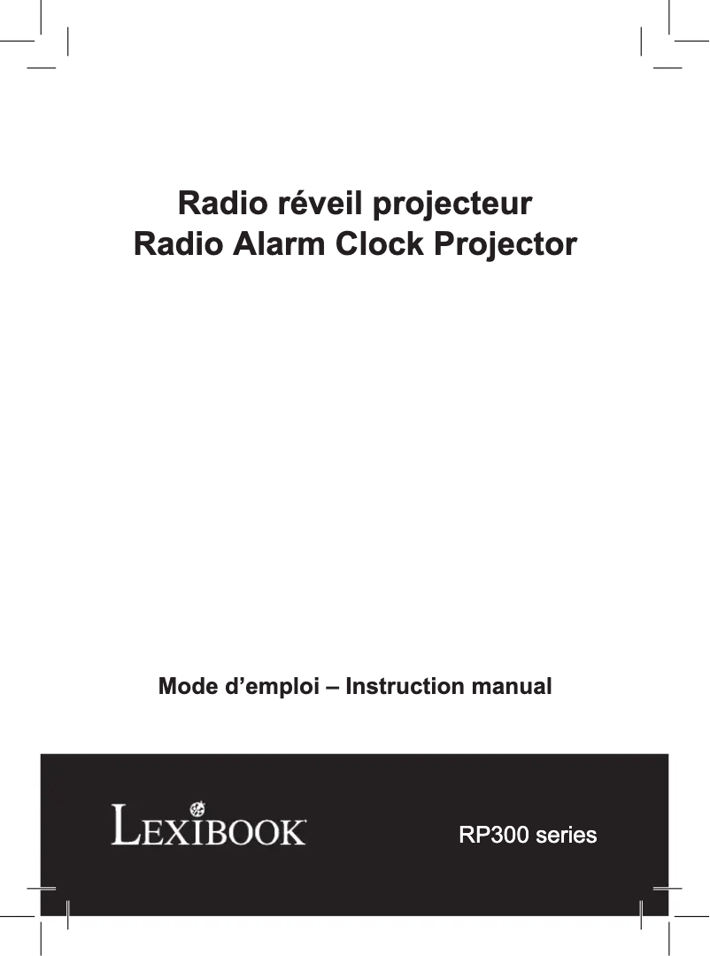 Page n°1 - Manuel utilisateur Lexibook RP300BB