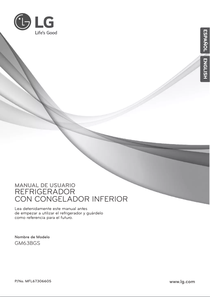 Page 1 de la notice Manuel utilisateur LG GM63BGS