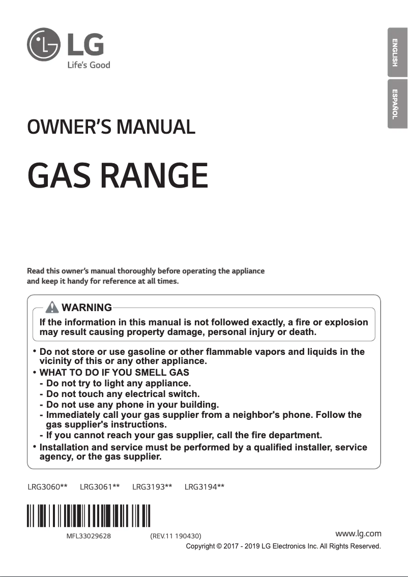 Página 1 del manual Manual de usuario LG LRG3193BD