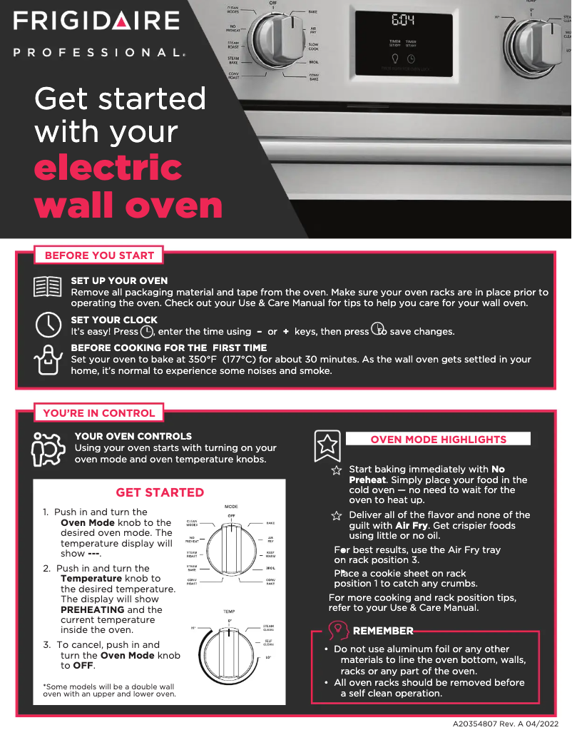 Image de la première page du manuel de l'appareil PCWD3080AF