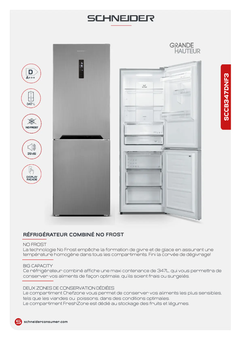 Page 1 de la notice Fiche technique Schneider SCCB347DNF3X
