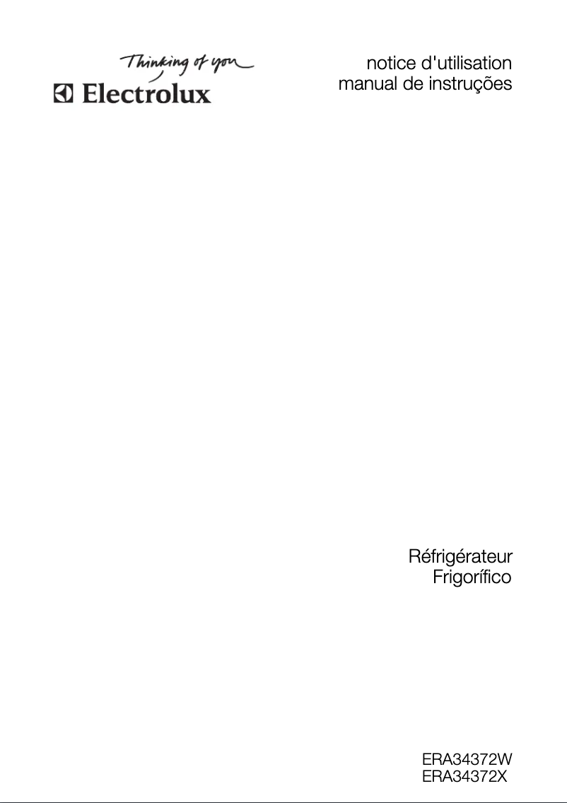 Image de la première page du manuel de l'appareil ERA34372X