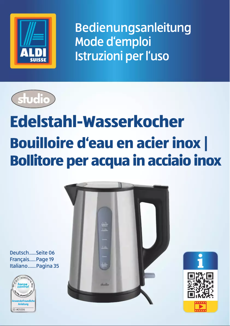 Página 1 del manual Manual de usuario Studio GT-WKeds-04