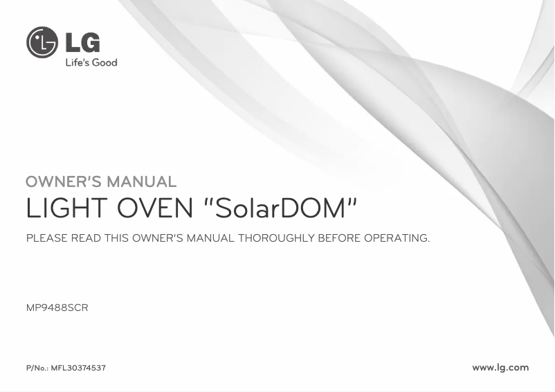 Page 1 de la notice Manuel utilisateur LG SolarDOM MP9488SCR