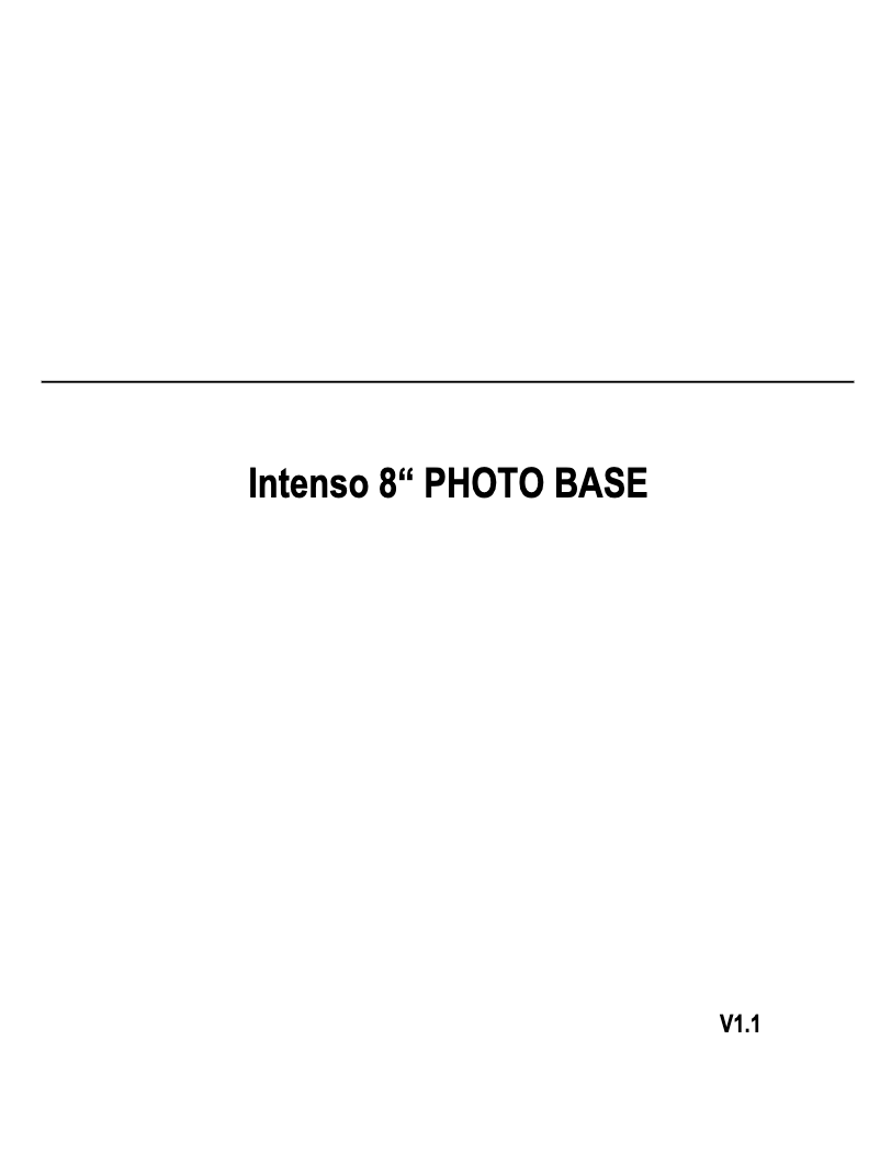 Page 1 de la notice Manuel utilisateur Intenso Photo Basr
