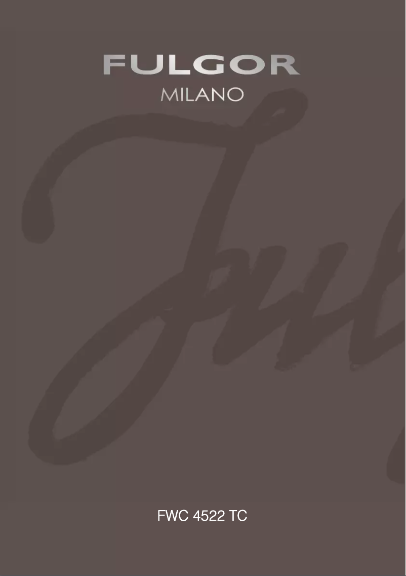 Page n°1 - Manuel utilisateur Fulgor Milano FWC 4522 TC WH