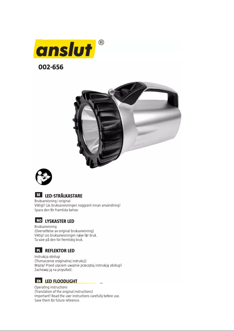 Page 1 de la notice Manuel utilisateur Anslut 002-656