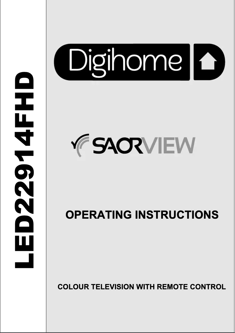 Page 1 de la notice Manuel utilisateur Digihome LED22914FHD